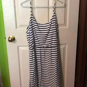 Old Navy White and Navy Stripped Dress